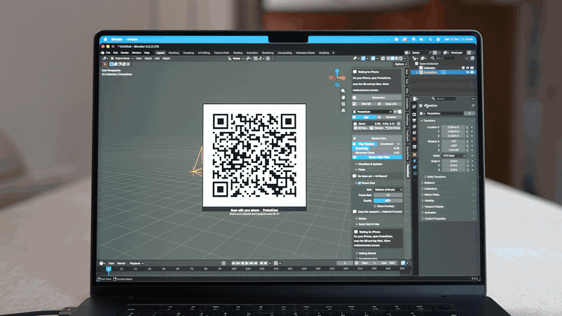 D13 Set up once, inside Blender — replace with your GIF
